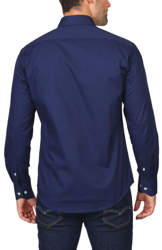 Solid Long Sleeve Sport Shirt