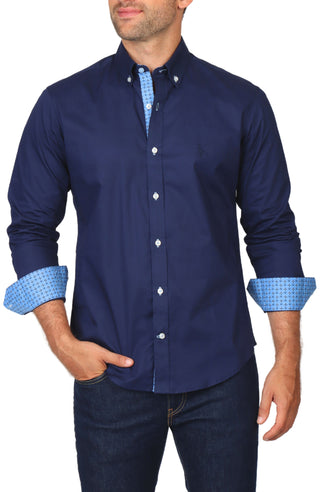 Solid Long Sleeve Sport Shirt