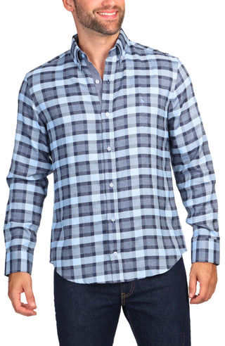 True Blue Luxe Plaid Long Sleeve Shirt