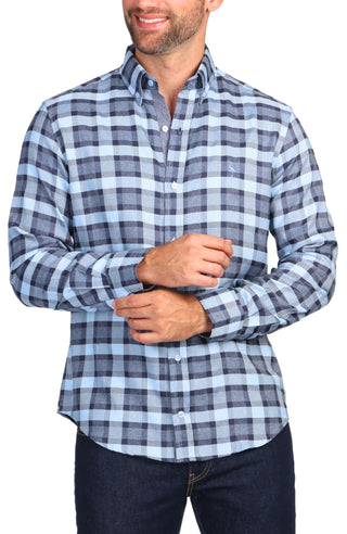 True Blue Luxe Plaid Long Sleeve Shirt