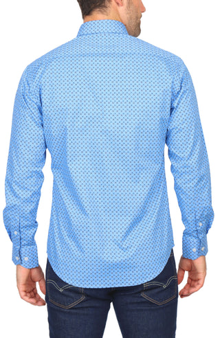 Mini Abstract Geo Long Sleeve Sport Shirt