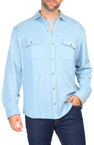 Suede Cuff Solid Sweater Shirt