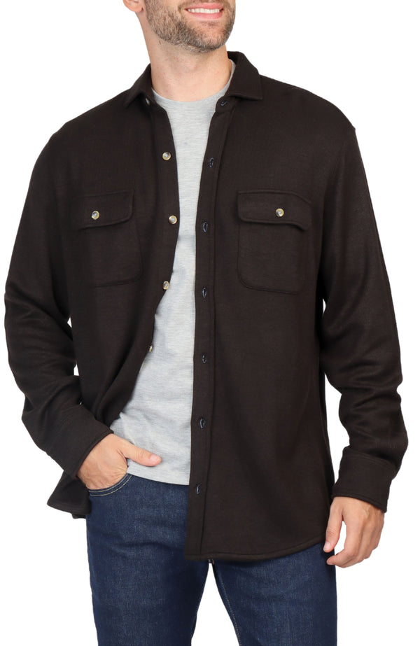 Suede Cuff Solid Sweater Shirt (Copy)