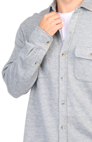 Suede Cuff Solid Sweater Shirt