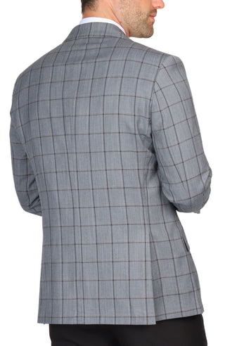 Melange Grey Windowpane Sport Coat