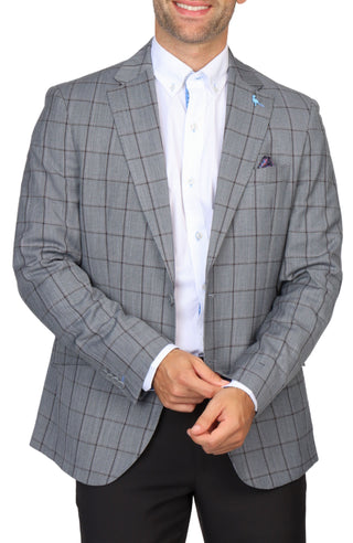 Melange Grey Windowpane Sport Coat