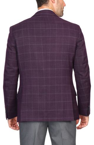 Merlot Windowpane Sport Coat