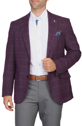 Merlot Windowpane Sport Coat