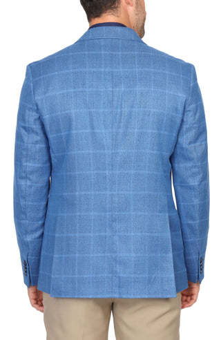 Sapphire Blue Windowpane Sport Coat