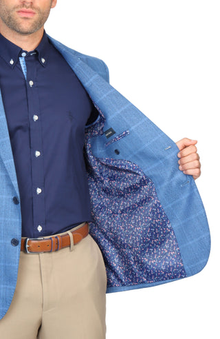 Sapphire Blue Windowpane Sport Coat