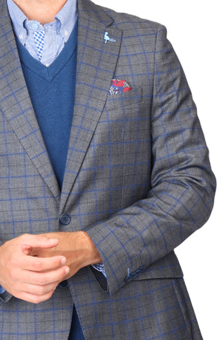 Charcoal Melange Windowpane Sport Coat