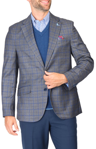 Charcoal Melange Windowpane Sport Coat