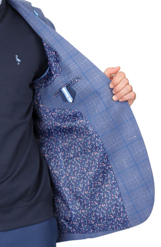 Ice Blue Broken Windowpane Sport Coat