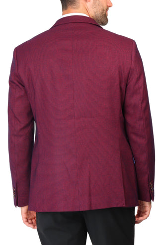 Burgundy Tonal Dobby Sport Coat