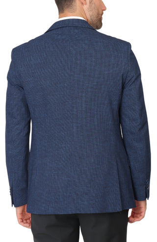 Navy Tonal Broken Check Sport Coat