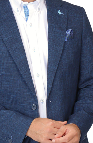 Navy Tonal Broken Check Sport Coat