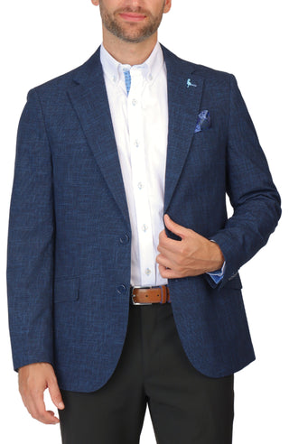 Navy Tonal Broken Check Sport Coat