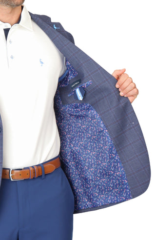 Navy Tonal Windowpane Sport Coat