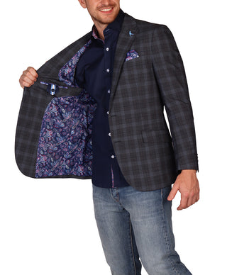 Charcoal Signature Glen Plaid Sport Coat