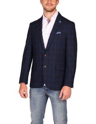 Navy Signature Glen Plaid Sport Coat
