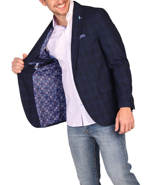Navy Signature Glen Plaid Sport Coat