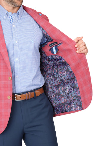 Sunwashed Red Signature Glen Plaid Sport Coat