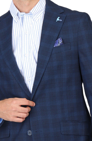 Navy Signature Glen Plaid Sport Coat