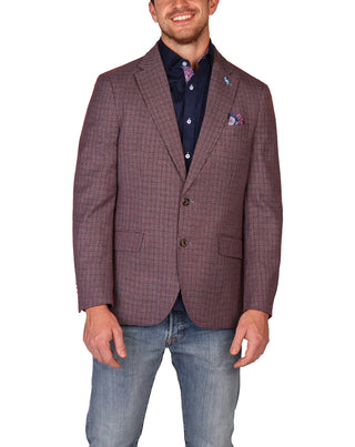 Merlot Micro Houndstooth Sport Coat