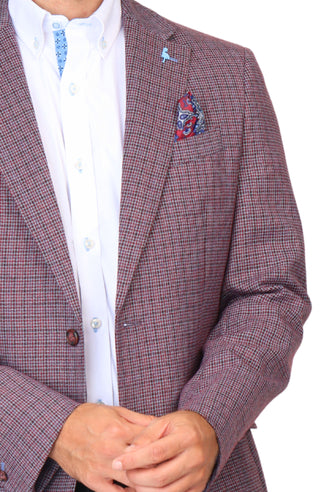 Merlot Micro Houndstooth Sport Coat