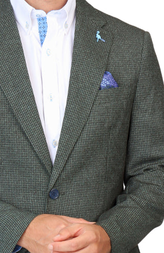 Olive Micro Heather Check Sport Coat