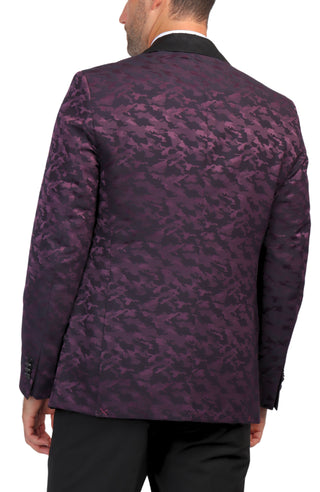 Cranberry Camo Jacquard Dinner Jacket