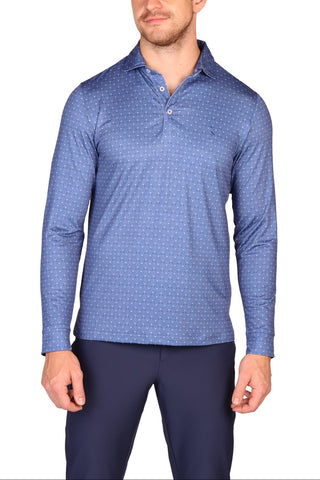 Gametime Long-Sleeve Performance Polo - Golf Clubs