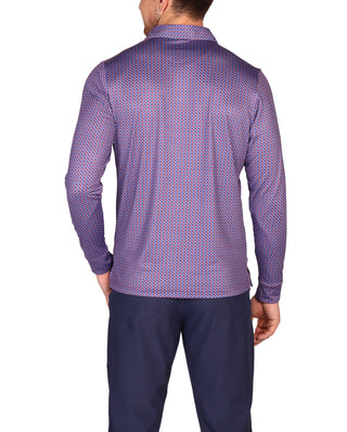 Gametime Long-Sleeve Performance Polo - Footballs