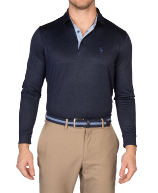 Tee Time Mesh Performance Long Sleeve Polo