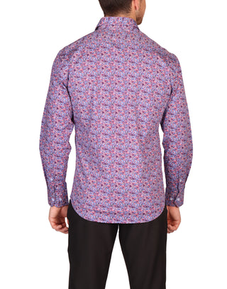 Pattern Play Crimson Floral Sport Shirt
