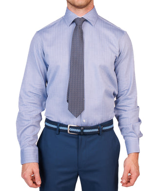 Herringbone Textured Dress Shirt