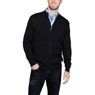 Fine Knit Mock Neck Full-Zip