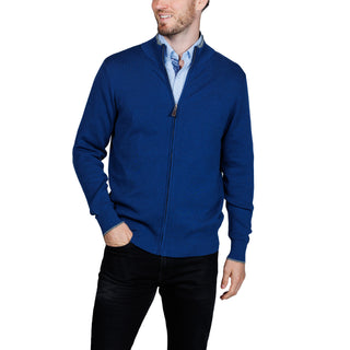 Fine Knit Mock Neck Full-Zip