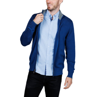 Fine Knit Mock Neck Full-Zip