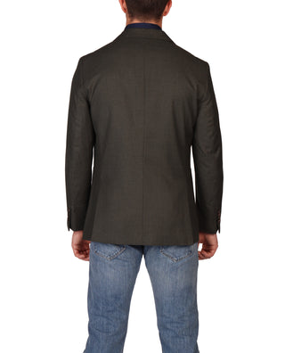 Timeless Tailored Olive Micro Houndstooth Sport Coat