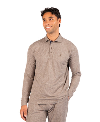Ultra Soft Melange Long Sleeve Polo