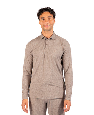 Ultra Soft Melange Long Sleeve Polo