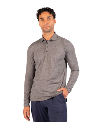 Ultra Soft Melange Long Sleeve Polo