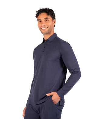 Ultra Soft Melange Long Sleeve Polo