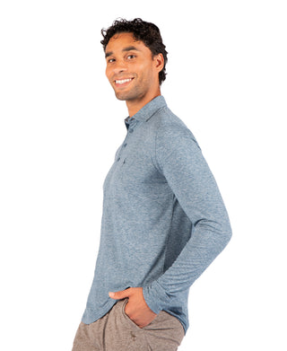 Ultra Soft Melange Long Sleeve Polo