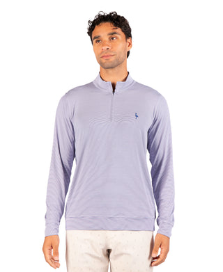 Mini Stripe Performance Quarter Zip