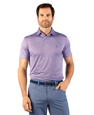Geo Floral Performance Polo