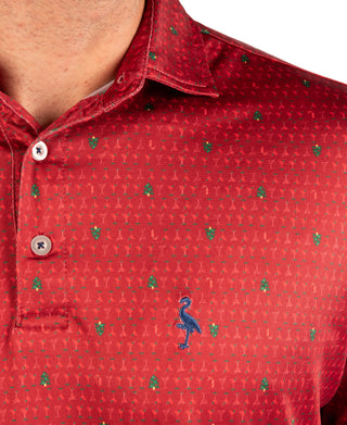 Holiday Martini Glasses Performance Polo