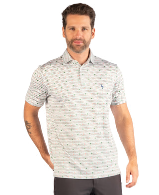 Holiday Martini Glasses Performance Polo