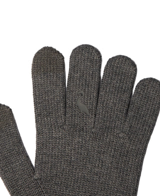 Knit Gloves With Byrd Embroidery